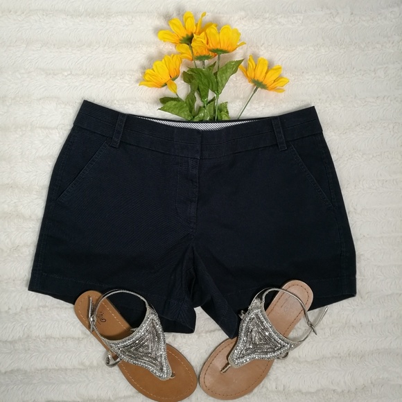 J. Crew Pants - J. Crew 4" Navy Blue Chino Shorts Size 8